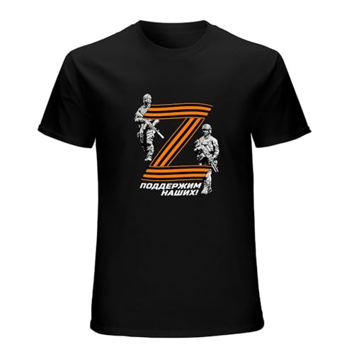Russian Special Military Operations Z Series T-Shirt 100% Cotton O-Neck Summer Short Sleeve Casual Mens T-Shirt Black L von KkaEbiUYE