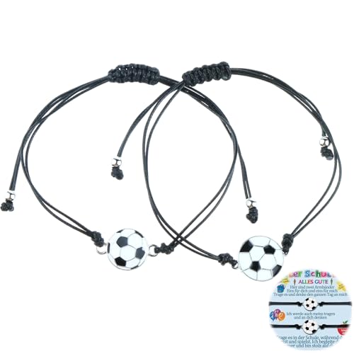 2 Stück Schulkind Armband, Teenager Mädchen Junge Fußball Armband, Erster Schultag Einschulungsgeschenk Geschenke zur Einschulung, Weben Armbänder Einstellbare, Schulbeginn Schmuck 2 Stück Schulkind Armband, Teenager Mädchen Junge Fußball Armband, Erster Schultag Einschulungsgeschenk Geschenke zur Einschulung, Weben Armbänder Einstellbare, Schulbeginn Schmuck von KkvoGmle