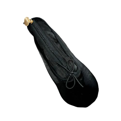 Ballettschuh-Make-up-Tasche und Federmäppchen, Stoffstruktur, geeignet für Studenten und Tanzliebhaber, mit großem Fassungsvermögen, Make-up-Organizer, Schwarz , Einheitsgröße Ballettschuh-Make-up-Tasche und Federmäppchen, Stoffstruktur, geeignet für Studenten und Tanzliebhaber, mit großem Fassungsvermögen, Make-up-Organizer, Schwarz , Einheitsgröße von Klaisy