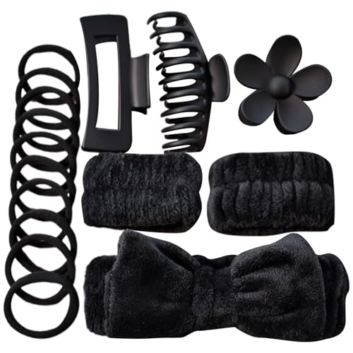 Bequemes Batikhaarband, stilvolle Schleife, Stirnbänder und Armbänder, Set, weicher Haaranhänger für Make-up, elastische Ringe von Klaisy