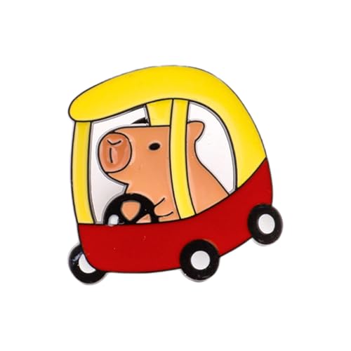 Capybaras Brosche Charm Tiernadel Capybaras Brosche Mode Revers Metallstruktur geeignet für stilvollen Rucksack Metall Cartoon Pin, Einheitsgröße, Wie beschrieben von Klaisy