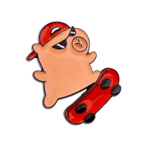 Capybaras Brosche Charm Tiernadel Capybaras Brosche Mode Revers Metallstruktur geeignet für stilvollen Rucksack Metall Cartoon Pin, Einheitsgröße, Wie beschrieben von Klaisy