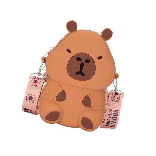 Creative Capybara Münzbeutel, flexible Silikon-Umhängetasche, Kleingeldtasche, um Münzen und kleine Gegenstände ordentlich zu halten, Silikonbeutel, 02style, Mass Beauty von Klaisy