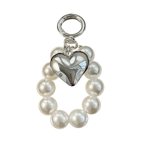 Elegante Künstliche Perle Bowknot Keychain Charm Acryl Perlen Keyring Mode Tasche Anhänger Für Handtaschen Und Rucksäcke Rucksack Accessoire von Klaisy