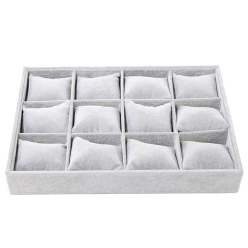 Eleganter Uhrengeräte 12 Slots Uhrenhalter Mit Kissen Armbanduhr Display Ständer Velvets Armbandwatch Präsentationstabletten Uhrenständer von Klaisy