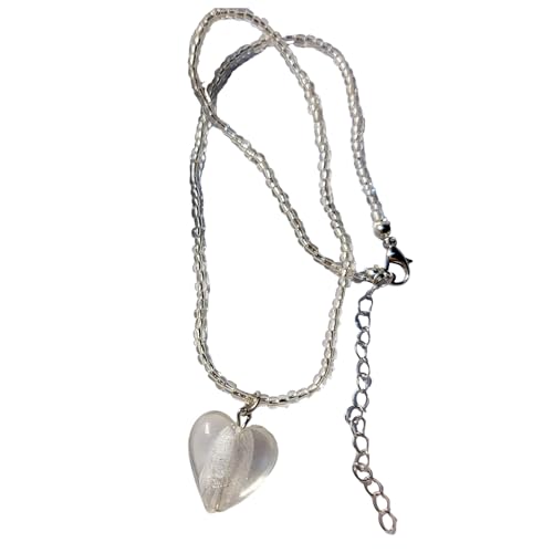 Gothic-Herz-Perlen-Halskette für Damen und Mädchen, ästhetisches Halsband, Schlüsselbeinkette, Party-Schmuck, Zubehör, Choker-Halskette Gothic-Herz-Perlen-Halskette für Damen und Mädchen, ästhetisches Halsband, Schlüsselbeinkette, Party-Schmuck, Zubehör, Choker-Halskette von Klaisy