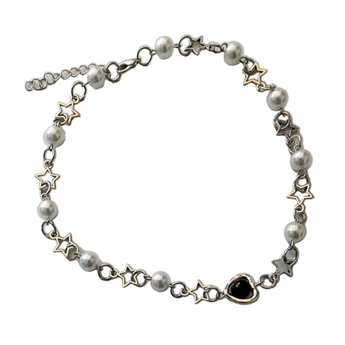 Hohlstar Perlen Halskette Koreanische Modperlen Schlüsselbeinkette Ästhetische Verstellbare Kragenkette Hals Juwely Stern Halskette Halskette Choker Hohlstar Perlen Halskette Koreanische Modperlen Schlüsselbeinkette Ästhetische Verstellbare Kragenkette Hals Juwely Stern Halskette Halskette Choker von Klaisy