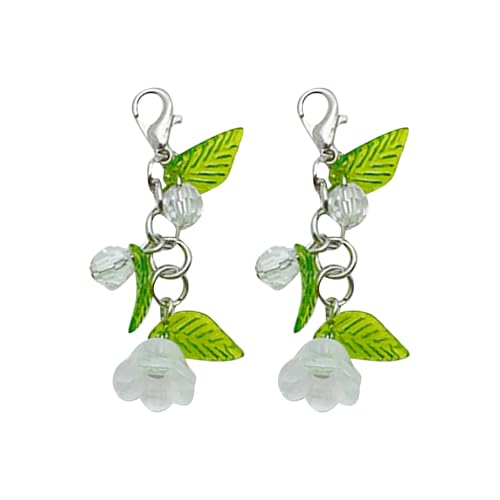 Klaisy 1 Paar Mode Blumenschuh Dekorationsbeutel Anhänger Schuhe Orament Telefon Charme Handgefertigte Blumenschlüsselkette Für Frauen Mädchen Handgefertigte Perlenblüte Anhänger von Klaisy