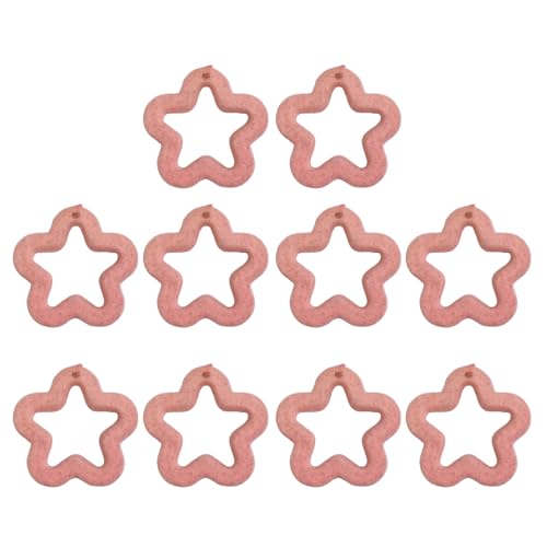 Klaisy 10 PCs Hohle Fünfzackige Sternperlenfreundschaft Halskette Herstellung Perlen Acryl Perlen Schmuckzubehör Für Frauen Acrylperlen von Klaisy