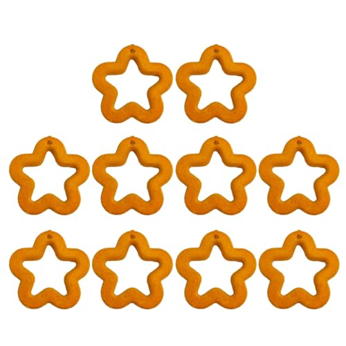 Klaisy 10 PCs Hohle Fünfzackige Sternperlenfreundschaft Halskette Herstellung Perlen Acryl Perlen Schmuckzubehör Für Frauen Acrylperlen von Klaisy