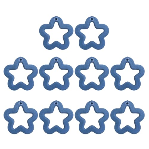 Klaisy 10 PCs Hohle Fünfzackige Sternperlenfreundschaft Halskette Herstellung Perlen Acryl Perlen Schmuckzubehör Für Frauen Acrylperlen von Klaisy