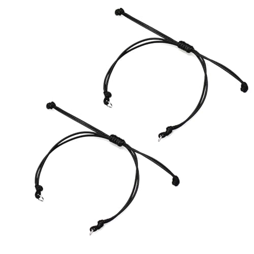 Klaisy 2 PCs Handgefertigtes Gewebtes Armband Halbfinished Handseil Für Frauen Girls Wachs Faden Armbänder Freundschaft Schmuck Geschenkwachs Seilarmband Mit Offenen Schnallen von Klaisy