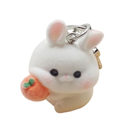 Klaisy 3D Flockenschlüsselkette Für Frauen Mädchen Modische Cartoon Tierwagen Schlüsselkette Bag Hanges Ornament Schmuck Geschenk von Klaisy