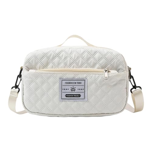 Klaisy Damen Kleine Crossbody Geldbörse Top Griff Handtasche Kariert Satchel Bag Checkered Satchel Bag, beige, One Size von Klaisy