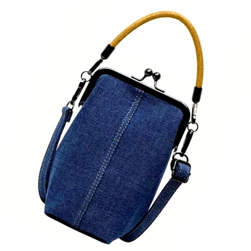 Klaisy Damen-Umhängetasche, stilvolle Handy-Umhängetasche, Denim-Geldbörse, Retro, Kuriere, Pendeln, für den täglichen Gebrauch, passend für Damen, a, One Size von Klaisy