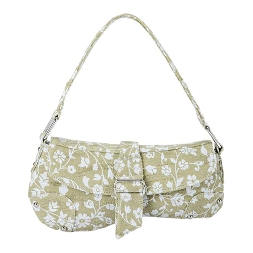 Klaisy Damentasche Modische Achselhöhle Einfache Achsel Shopping Dating Mode Handtasche Geldbörse Retro Schulter Frauen Achsel Stilvolle Schulter Trendy Handtasche All-Matching Achsel, grün, One Size von Klaisy