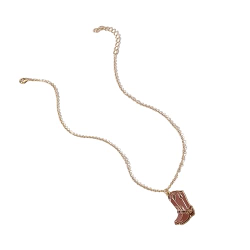 Klaisy Einzigartige Cowboyhut und Stiefel-Halskette, stabile Legierung, Schmuck mit Cowboystiefel und Hut-Design für Trendsetter, Western-Accessoire, Einheitsgröße, Wie beschrieben, Wie beschrieben von Klaisy
