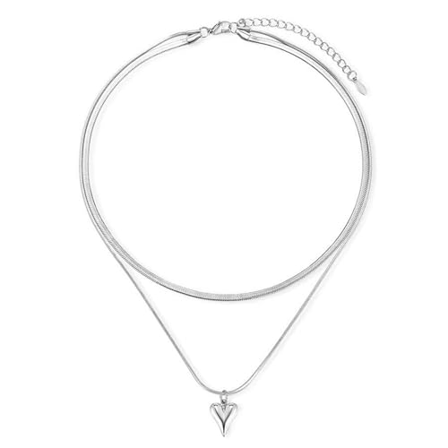 Klaisy Einzigartige Halskette mit Herz-Anhänger, zartes Halsband, Accessoire, stilvoller Schmuck für Freizeit und Arbeit, Damen-Halskette Klaisy Einzigartige Halskette mit Herz-Anhänger, zartes Halsband, Accessoire, stilvoller Schmuck für Freizeit und Arbeit, Damen-Halskette von Klaisy