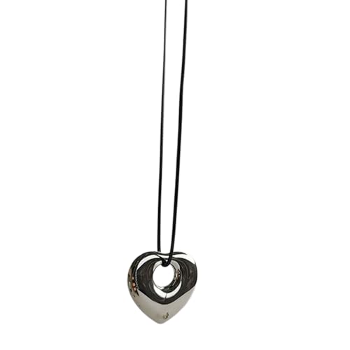 Klaisy Elegante Herz Choker Halskette Verstellbare Seil Edelstahl Herz Kragen Kette Halsketten für Partys Edelstahl Herz Kragen Klaisy Elegante Herz Choker Halskette Verstellbare Seil Edelstahl Herz Kragen Kette Halsketten für Partys Edelstahl Herz Kragen von Klaisy