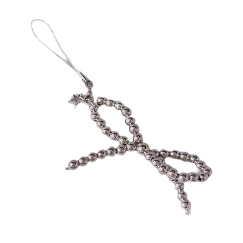 Klaisy Empfindliche Telefon Charmedekorationen Empfindlicher Schlüsselbund Mit Eleganten Perlen Charme Zauber Einzigartiger Perlen Bowknot Telefon Charme Schlüsselkette Dekoration Schmuck von Klaisy