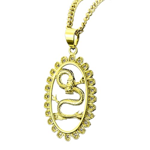 Klaisy Exquisite Drachenjahr-Halskette, aufwendige handgeschnitzte Handwerkskette, Charm, trendige Nekchains für Männer und Frauen, einzigartiger Schmuck für Mode-Enthusiasten von Klaisy