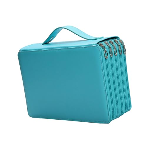 Klaisy Großes Federmäppchen mit 252 Fächern, Multifunktions-Organizer, Tasche mit Reißverschlüssen für Erwachsene, Teenager, Skizzieren, Bleistiftbeutel, blau von Klaisy