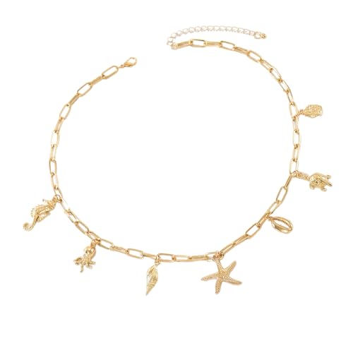 Klaisy Halskette mit Muschelanhänger, verstellbar, Strandschmuck, modisch, stapelbar, für Damen, Urlaub, Schichtstück, Strandparty-Halskette, Einheitsgröße, Wie beschrieben, Wie beschrieben Klaisy Halskette mit Muschelanhänger, verstellbar, Strandschmuck, modisch, stapelbar, für Damen, Urlaub, Schichtstück, Strandparty-Halskette, Einheitsgröße, Wie beschrieben, Wie beschrieben von Klaisy