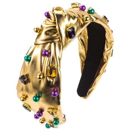 Klaisy Handgefertigtes Stirnband Festliche Perlen Haarband Hoher Schädel Top Hair Hoop Stylish Knot Kopfstück Für Irische Feierlichkeiten Irish Festival Kopfstück von Klaisy