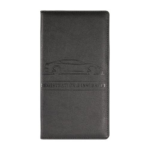 Klaisy Kfz-Halterung für Zulassungs- und Versicherungskarten, Handschuhfach-Organizer, Innenzubehör für Dokumente, Karten, Auto-Dokumentenhalter, Schwarz , One Size von Klaisy