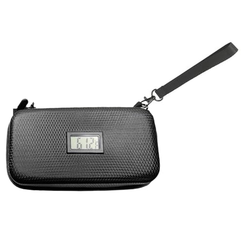 Klaisy Kühltasche für Diabetiker, Echtzeit-Temperaturmonitor, Kühltasche, Medikamenten-Aufbewahrungstasche mit Fach, wasserdicht, EVA-Medikamenten-Organizer, Schwarz , Einheitsgröße von Klaisy