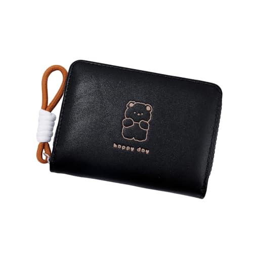 Klaisy Lovely Cats Wallets for Women Girls Small Wallets Coin Bags Card Holder PU Leather Purse Large Capacity Change Pu Leather Wallet Small Wallet Cats Short, Schwarz , Mass Beauty von Klaisy