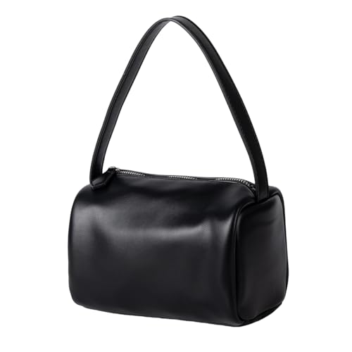 Klaisy Moderne Tasche mit Tragegriff oben, PU-Leder, Kissen, Schultertaschen, Reißverschlüsse, Handtasche, lässige Unterarm-Geldbörse für modische Frauen, Mehrzweck-Kissen-Handtasche, Schwarz , One von Klaisy