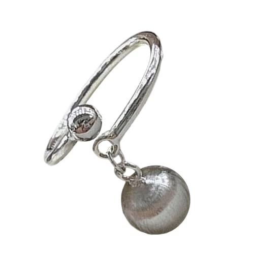 Klaisy Moderne gebürstete Textur, Kugel/quadratische Ringe, verstellbare Größe, Öffnungsringe, trendiges Damen-Accessoire für Partys, vielseitig einsetzbar, Einheitsgröße, Wie beschrieben, Wie von Klaisy