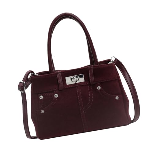 Klaisy Modische Retro-inspirierte Umhängetasche, Reisetasche, lässige Handtasche für tägliches Pendeln oder Einkaufen, Arbeit, mattes Finish, B, One Size von Klaisy