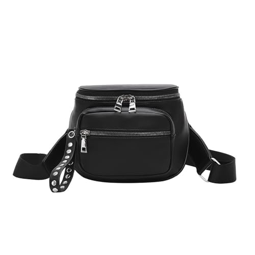 Klaisy Modische Unisex-Umhängetasche mit geräumigem Innenfutter, PU-Schultertasche, lässiger Ranzen für Reisende, wasserdicht, PU, lässige Brusttasche von Klaisy