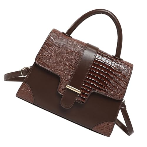Klaisy Modische kleine Handtasche für Damen, praktische Umhängetasche, Umhängetasche, geeignet für verschiedene Anlässe, modische Frühlingstasche, coffee, One Size von Klaisy