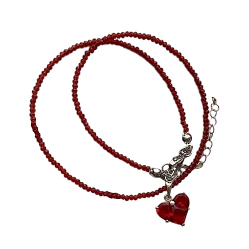 Klaisy Modischer Herz-Anhänger mit Diamantschliff, Statement-Stücke, bequeme Legierungsmaterialien für Frauen, Geschenkideen, Herzanhänger, Halskette, Einheitsgröße, Wie beschrieben, Wie beschrieben von Klaisy