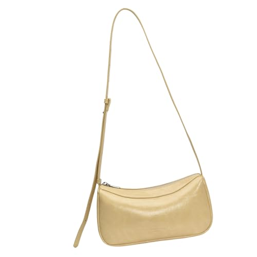 Klaisy Retro PU Leder Umhängetasche Modische Crossbody Geldbörse Satchel Pendler Taschen für den täglichen Gebrauch und Freizeit Reisen Multifunktionale Damen Umhängetasche, gelb, One Size von Klaisy