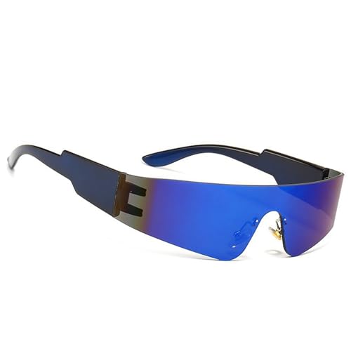 Klaisy Stilvolle, moderne, sportliche Sonnenbrille, Foto-Requisiten, futuristische Farbtöne, Trendsetter, moderne Farbtöne, Hipster-Kostüm, Weltraum-Sonnenbrille, Schwarzer Rahmen, blaue Folie Klaisy Stilvolle, moderne, sportliche Sonnenbrille, Foto-Requisiten, futuristische Farbtöne, Trendsetter, moderne Farbtöne, Hipster-Kostüm, Weltraum-Sonnenbrille, Schwarzer Rahmen, blaue Folie von Klaisy