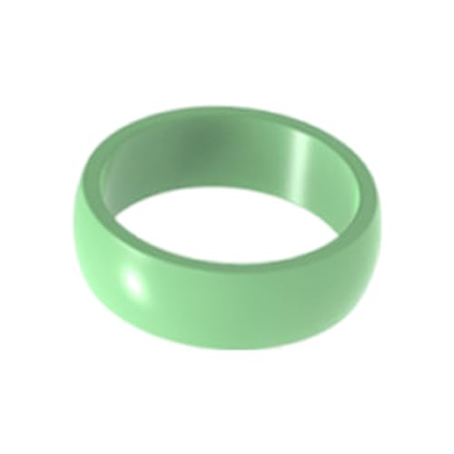 Klaisy Stilvoller, mehrfarbiger Silikonring, leichter Schmuck, schweißfest, Unisex-Sportring, Fingerschmuck für Damen und Herren, modischer Silikonring, Apple green, Wie beschrieben, Wie beschrieben von Klaisy