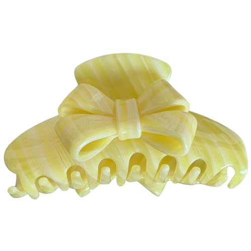 Klaisy Süßer Bowknothaarklauen Clip Großes Haar Griffer Nonslip Elegantes Haar Accessoire Für Frauen Lady Mädchen Dünne Dicke Haare Bogenknoten Haar Accessoire Haar Barrette Schrullige Haarklaue von Klaisy