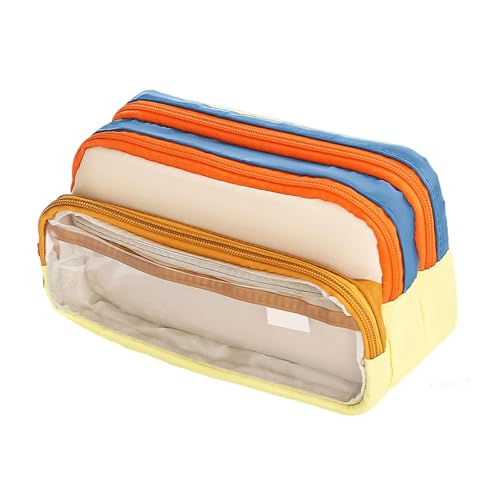 Klaisy Transparentes Federmäppchen mit großem Fassungsvermögen, ästhetisches Federmäppchen, für den Schulanfang, ästhetisch, große Kapazität, a von Klaisy