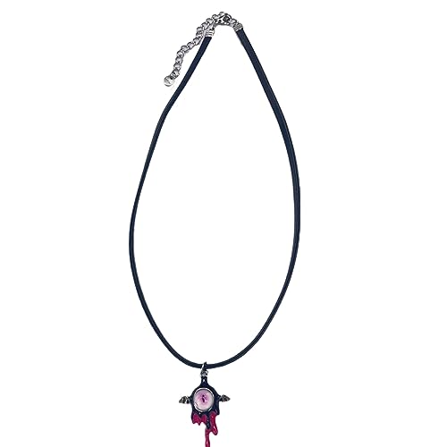 Klaisy Trendharz Cartoon Flügel Anhänger Temperament Temperament Einfacher Halsketten Verstellbares Seil Halskette Leder Seilhalle von Klaisy