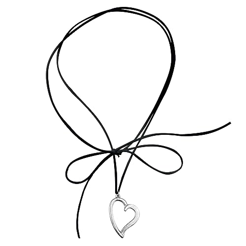 Klaisy Verstellbare Kette Gothic Choker Samt Seil Big Heart Anhänger Halskette Trendy Halskette Mode Frauen Accessoire Klaisy Verstellbare Kette Gothic Choker Samt Seil Big Heart Anhänger Halskette Trendy Halskette Mode Frauen Accessoire von Klaisy