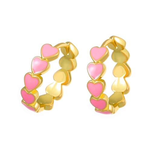 Kreolen mit Herzmotiv, modische Kupfer-Ohrschnallen, trendiger Damenschmuck für Verabredungen und Versammlungen, modisches Damen-Accessoire, Einheitsgröße, Wie beschrieben, Wie beschrieben von Klaisy