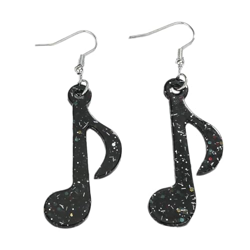 Leichte Acryl-Ohrringe in Musiknotenform, trendige Ohrstecker für Damen und Mädchen, handgefertigtes Accessoire, Freizeit-Zubehör, Einheitsgröße, Wie beschrieben, Wie beschrieben von Klaisy