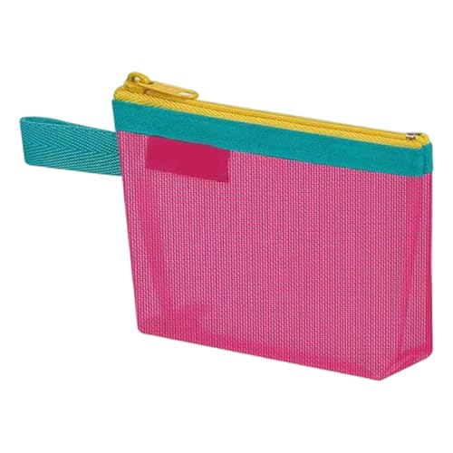 Leichte Reise-Kosmetiktasche aus Nylon, mit Reißverschluss, tragbare Toilettenartikel-Aufbewahrungstaschen für wichtige Büro-Desktop-Aufbewahrungstaschen, C von Klaisy