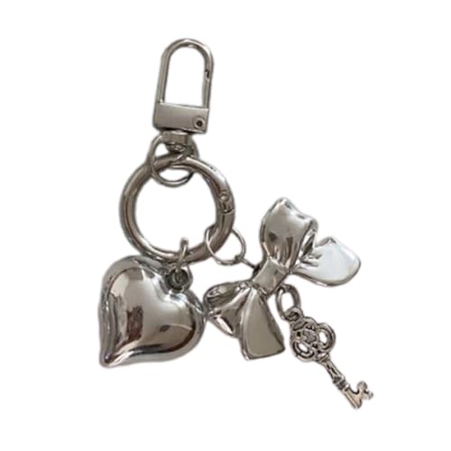 Mehrzweck Silberliebe Herz Keyring Polished Sturdy Legierungscharme Handwerksvorräte Für Taschen Und Schlüssel Unisex Geschenke Täglich Keychain von Klaisy