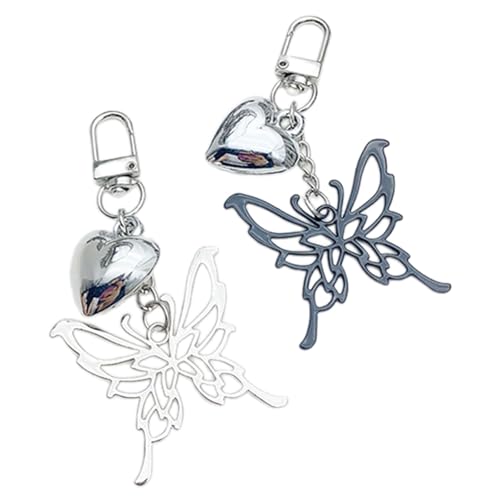 Modelegierung Schmetterling Herz Schlüsselbund Vielseitiger Charme Anhänger Keyring Für Tasten Und Taschen Für Mode Personen Einzigartige Schlüsselbund von Klaisy