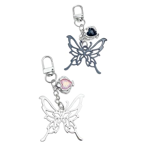 Modelegierung Schmetterling Herz Schlüsselbund Vielseitiger Charme Anhänger Keyring Für Tasten Und Taschen Für Mode Personen Einzigartige Schlüsselbund von Klaisy